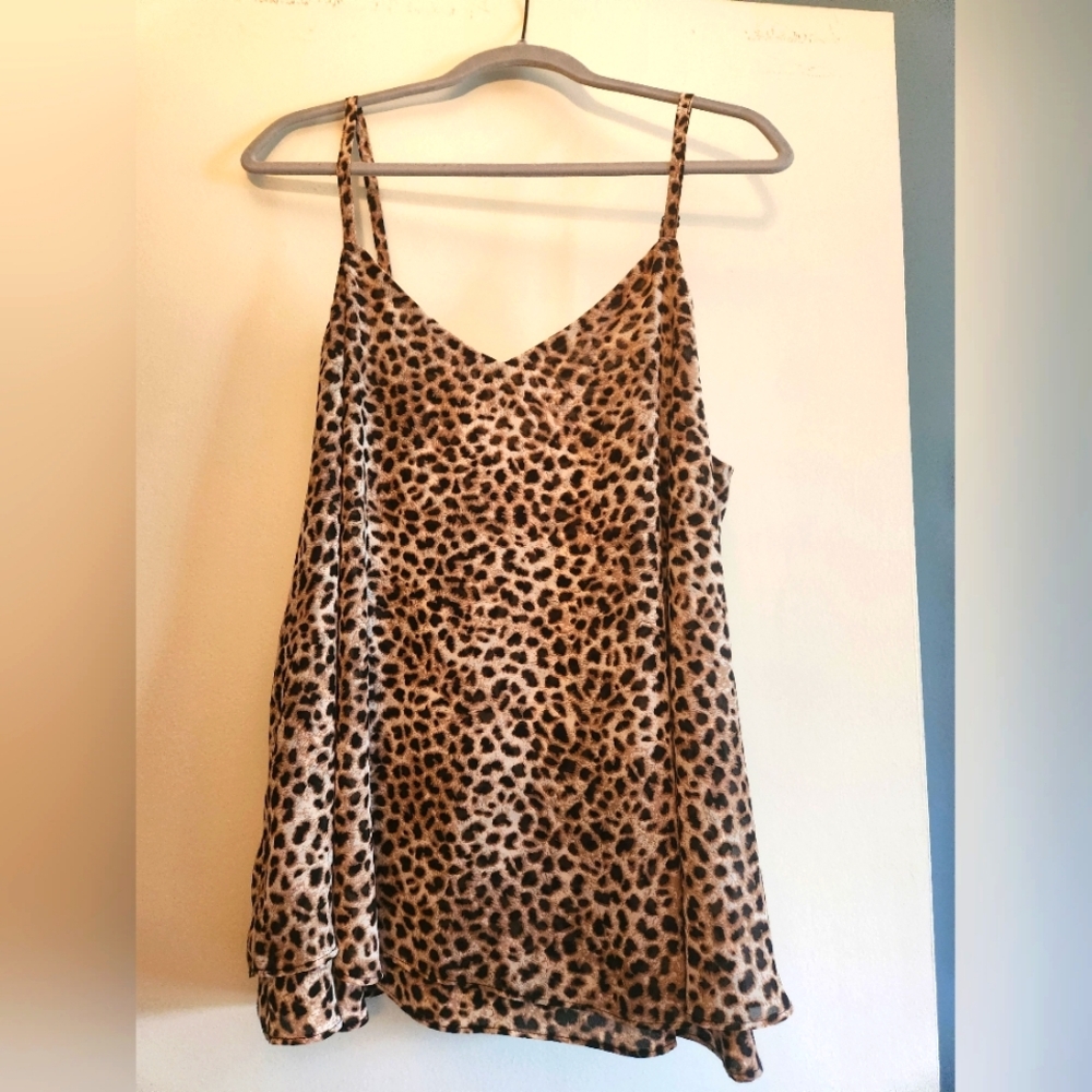 Torrid leopard chiffon cami